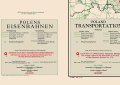 CIA-Karte: Eisenbahnnetz Polen und zerstörte...