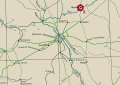 CIA-Karte: Eisenbahnnetz Polen und zerst&ouml;rte Bahnbr&uuml;cken 1951