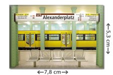 Kühlschrankmagnet: U-Bhf Alexanderplatz U5 mit Zug der Baureihe H Berlin