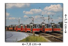 Straßenbahnen Tatra KT4D in BVB-Lackierung | Kühlschrankmagnet