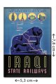 K&uuml;hlschrankmagnet: Werbeplakat &quot;Besuchen Sie Irak&quot; der Irakischen Staatseisenbahn