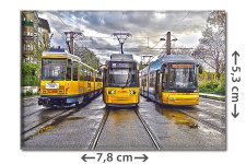 Kühlschrankmagnet: Abschied von den Tatra-Straßenbahnen in Berlin - Generationenwechsel