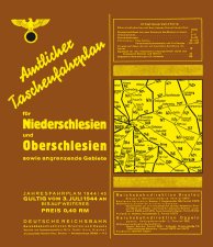 Amtlicher Taschenfahrplan Reichsbahndirektion für Niederschlesien & Oberschlesien 1944
