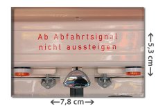 Kühlschrankmagnet: Tram Tatra Kt4d Berlin - "Ab Abfahrtsignal nicht aussteigen"