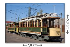 K&uuml;hlschrankmagnet: Berliner Stra&szlig;enbahn historischer Wagen Nr. 2990
