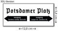S-Bhf. Berlin Potsdamer Platz | XXL-Kühlschrankmagnet | Historisches Bahnhofsschild 1936