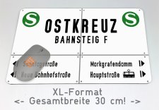 XL-Mauspad: S-Bhf. Berlin Ostkreuz Historisches DDR-Bahnhofsschild