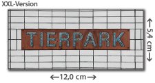 U-Bhf. Berlin Tierpark | XXL-Kühlschrankmagnet | DDR Bahnhofsschild