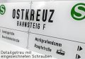 Acrylglasschreibe: DDR Bahnhofsschild Berlin Ostkreuz - 17x38 cm
