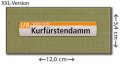 U-Bhf. Berlin Kurf&uuml;rstendamm XXL-K&uuml;hlschrankmagnet, Bahnhofsschild, U9 der BVG