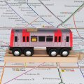 Holz U-Bahn Hamburg | Spielzeug für Kinder | Linie U3 | Barmbek bis Wandsbek-Gartenstadt