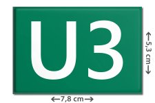 U-Bahn Linie U3 Berlin | Kühlschrankmagnet | Warschauer Straße bis Krumme Lanke