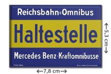 Reichsbahn Omnibus Haltestelle - Kühlschrankmagnet