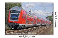 Bahn Regio Doppelstockzug - Kühlschrankmagnet