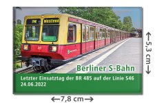 Berliner S-Bahn Baureihe 485 - Kühlschrankmagnet
