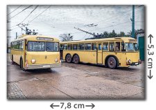 Historische O-Busse der BVG Berlin AEG-HS 56 & SSW-DB 45/4 | Kühlschrankmagnet