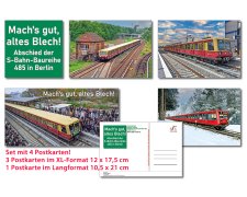 Postkartenset Abschied Berliner S-Bahn Baureihe 485 im Fahrgasteinsatz