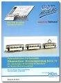 Schmalspurstraßenbahn Chemnitz Dreiwagenzug Serie 17 1:87 - H0 Modell Bastelbogen