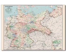 Deutsche Reichsbahn 1938 Übersichtskarte der Eisenbahn Deutschland XXL 70x100 cm