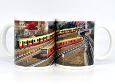 Berliner S-Bahn Bhf. Ostkreuz BR 481 & 483 Fototasse Kaffeetasse