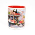 Omnibus Berlin hist. Zeichnung RK Wagen Fototasse...