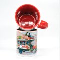 Omnibus Berlin hist. Zeichnung RK Wagen Fototasse Kaffeetasse
