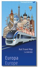 Rail travel map Eisenbahnkarte Europa