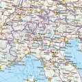 Rail travel map Eisenbahnkarte Europa