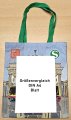 Stoffbeutel mit Berliner S-Bahn der Baureihe 480 481 483 vor dem Brandenburger Tor