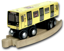 Holz U-Bahn Berlin | U5 | Spielzeug für Kinder | Hönow bis Hauptbahnhof | Baureihe J