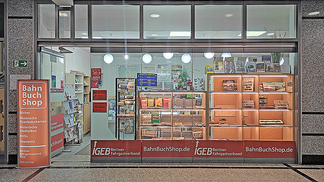 BahnBuchShop Berlin Lichtenberg Laden Geschäft Bücher Eisenbahn Bahn BahnBuch Souvenirs